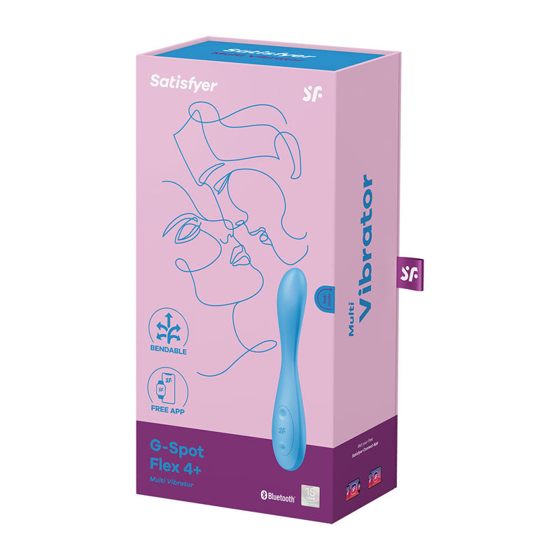 Satisfyer G-Spot Flex 4 - Blue USB Rechargeable Vibrator with App Control - Hush Store Sydney 