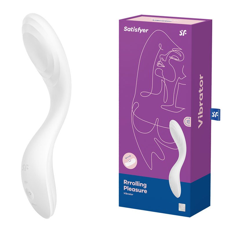 Satisfyer Rrrolling Pleasure - White USB Rechargeable Vibrator - Hush Store Sydney 