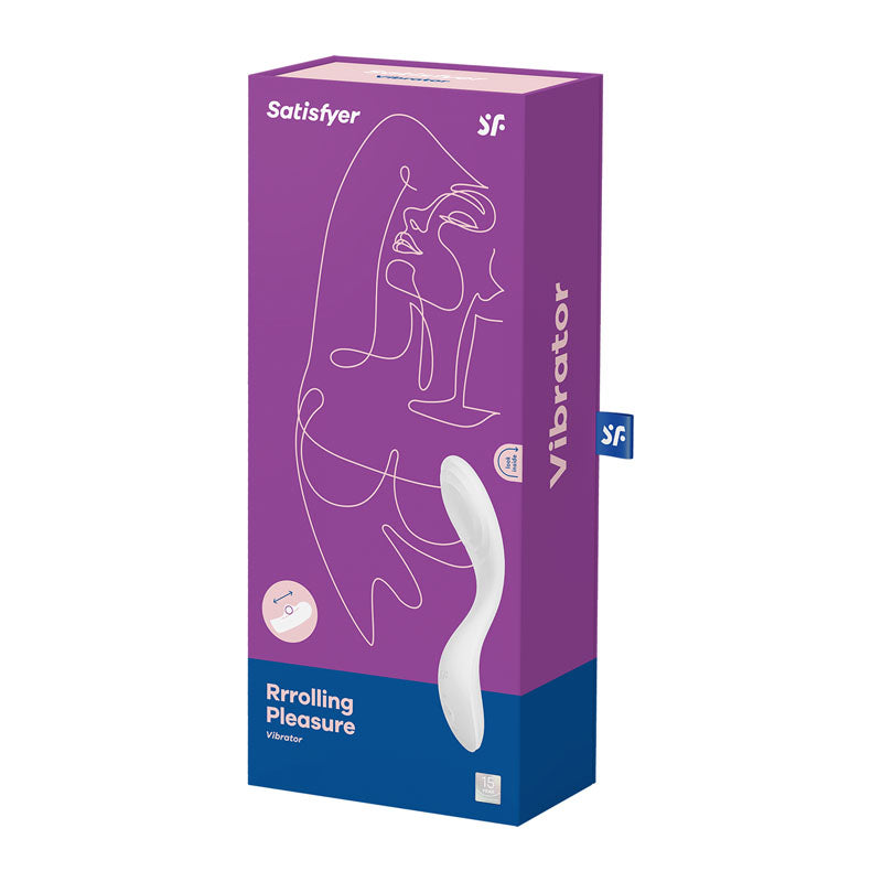 Satisfyer Rrrolling Pleasure - White USB Rechargeable Vibrator - Hush Store Sydney 