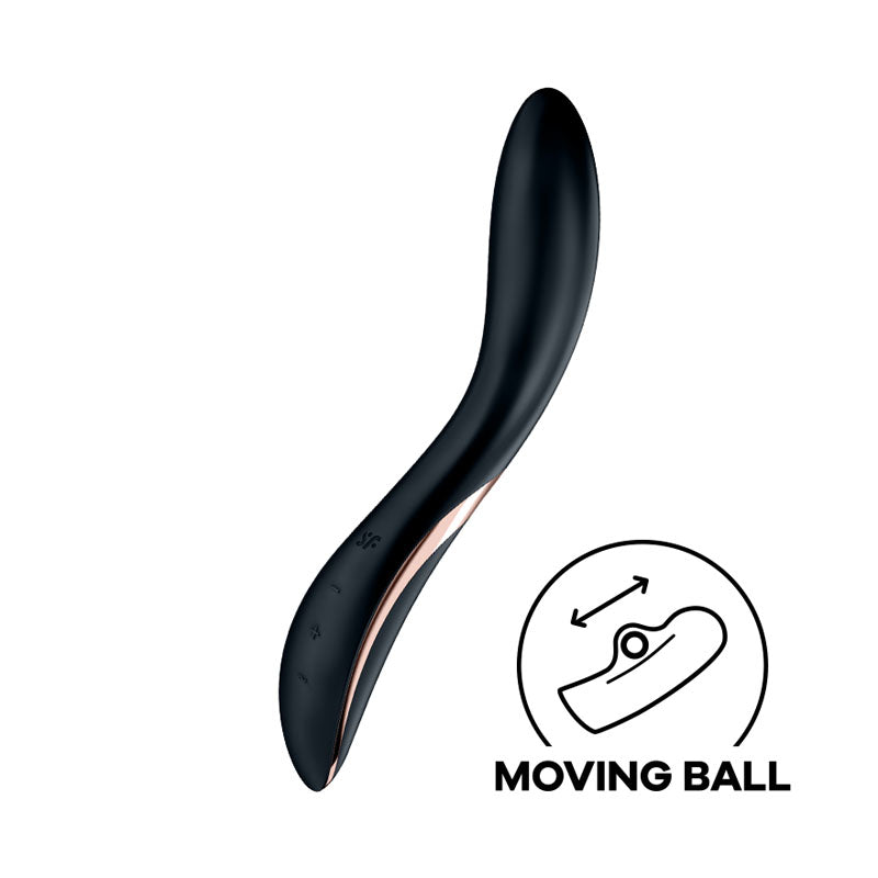 Satisfyer Rrrolling Explosion - Black USB Rechargeable Vibrator - Hush Store Sydney 