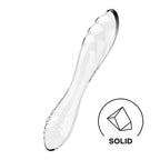 Satisfyer Dazzling Crystal 1 - Clear - Clear Glass Double Ended Dildo