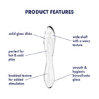 Satisfyer Dazzling Crystal 1 - Clear - Clear Glass Double Ended Dildo