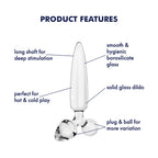 Satisfyer Triple Crystal 1 - Clear - Clear Glass 3-in-1 Butt Plug - Hush Store Sydney 