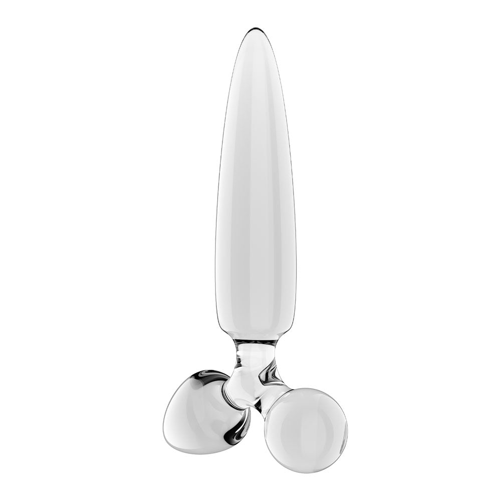 Satisfyer Triple Crystal 1 - Clear - Clear Glass 3-in-1 Butt Plug - Hush Store Sydney 