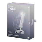 Satisfyer Triple Crystal 1 - Clear - Clear Glass 3-in-1 Butt Plug - Hush Store Sydney 