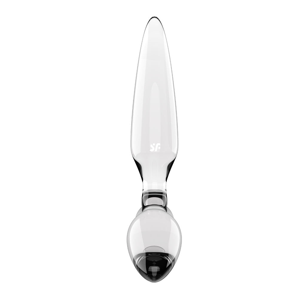 Satisfyer Triple Crystal 2 - Clear - Clear Glass 3-in-1 Butt Plug - Hush Store Sydney 