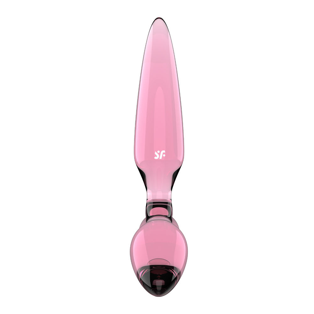 Satisfyer Triple Crystal 2 - Pink - Pink Glass 3-in-1 Butt Plug - Hush Store Sydney 