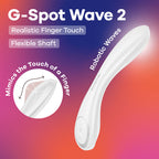 Satisfyer G-Spot Wave 2 - White - White 23.6 cm USB Rechargeable Flicking Tip Vibrator
