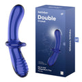 Satisfyer Double Crystal Blue Double-Ended Glass Accessory - Hush Store Sydney 
