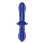 Satisfyer Double Crystal - Blue - Blue Glass Double Ended Dildo