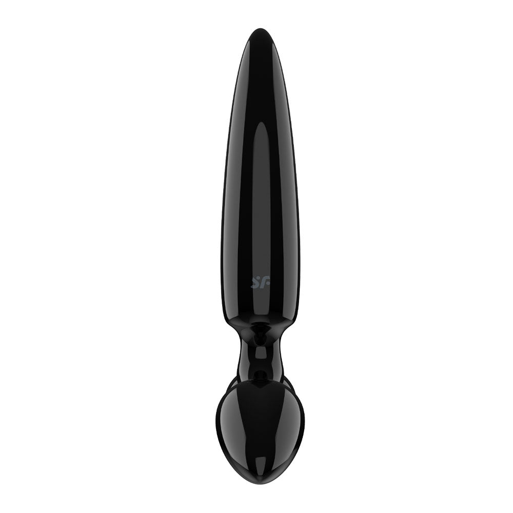 Satisfyer Triple Crystal 1 - Black - Black Glass 3-in-1 Butt Plug - Hush Store Sydney 