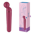 Satisfyer Planet Wand-er - Berry - Berry/Rose Gold USB Rechargeable Massager Wand - Hush Store Sydney 