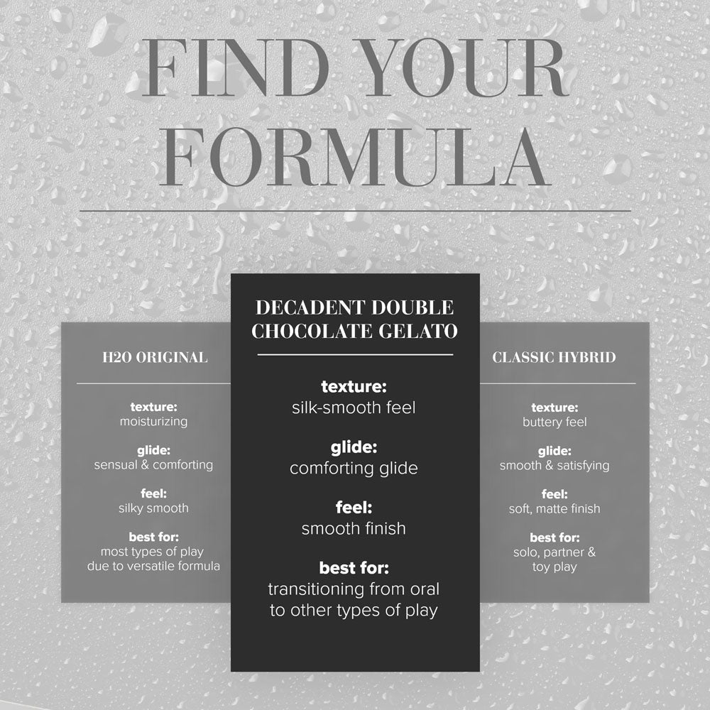 JO Gelato Decadent Double Chocolate Lubricant - 120 mL - Chocolate Flavoured Water Based Lubricant - 120 ml Bottle - Hush Store Sydney 