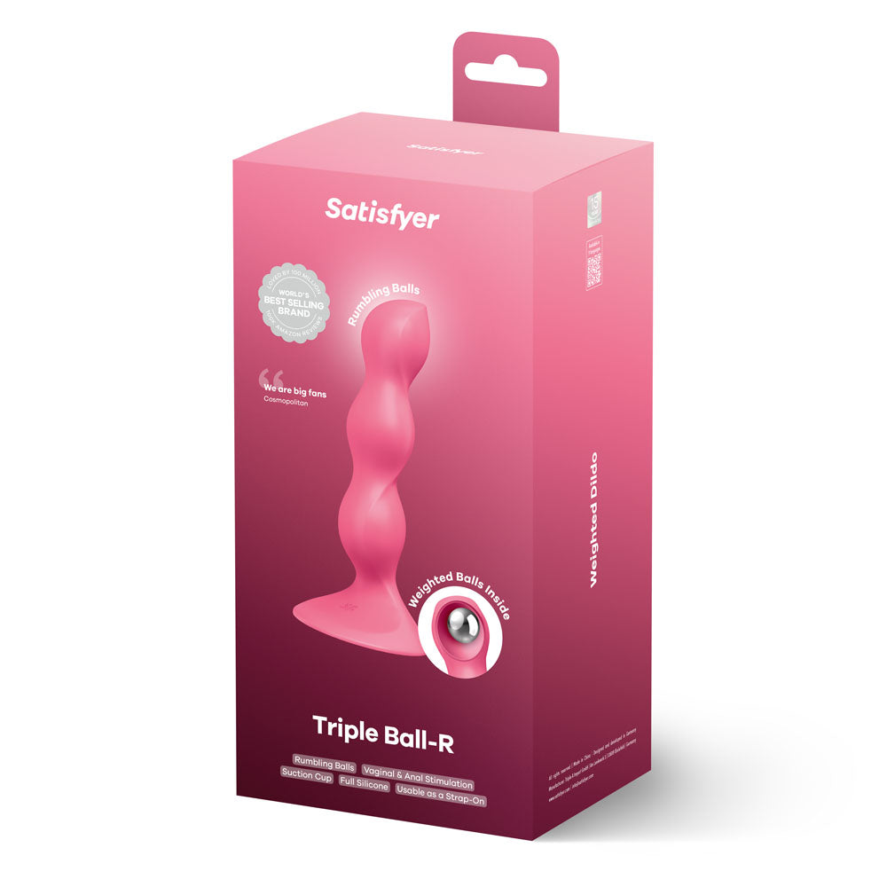 Satisfyer Triple Ball-R - Red - Red Beaded Anal Plug - Hush Store Sydney 