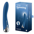 Satisfyer Spinning Vibe 1 - Blue - Blue 17.8 cm USB Rechargeable Rotating Vibrator - Hush Store Sydney 
