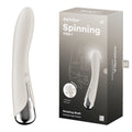 Satisfyer Spinning Vibe 1 - Beige - Beige 17.8 cm USB Rechargeable Rotating Vibrator - Hush Store Sydney 