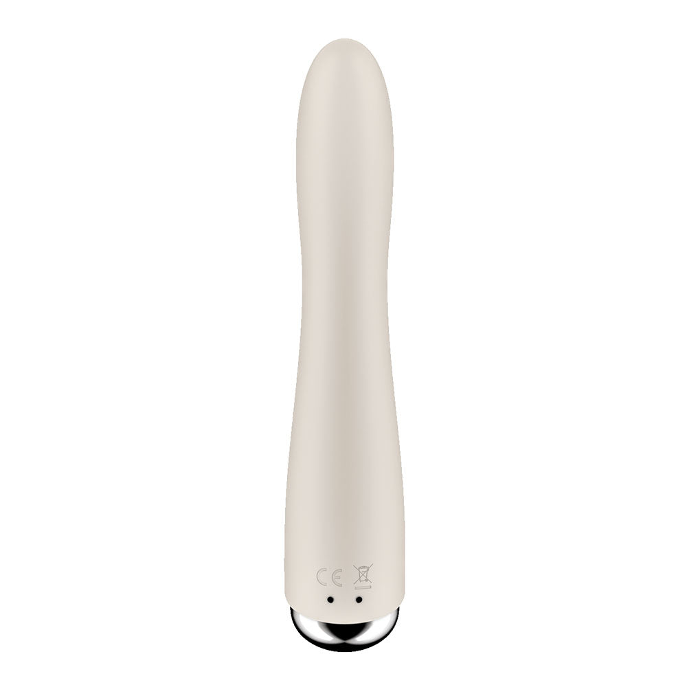 Satisfyer Spinning Vibe 1 - Beige - Beige 17.8 cm USB Rechargeable Rotating Vibrator