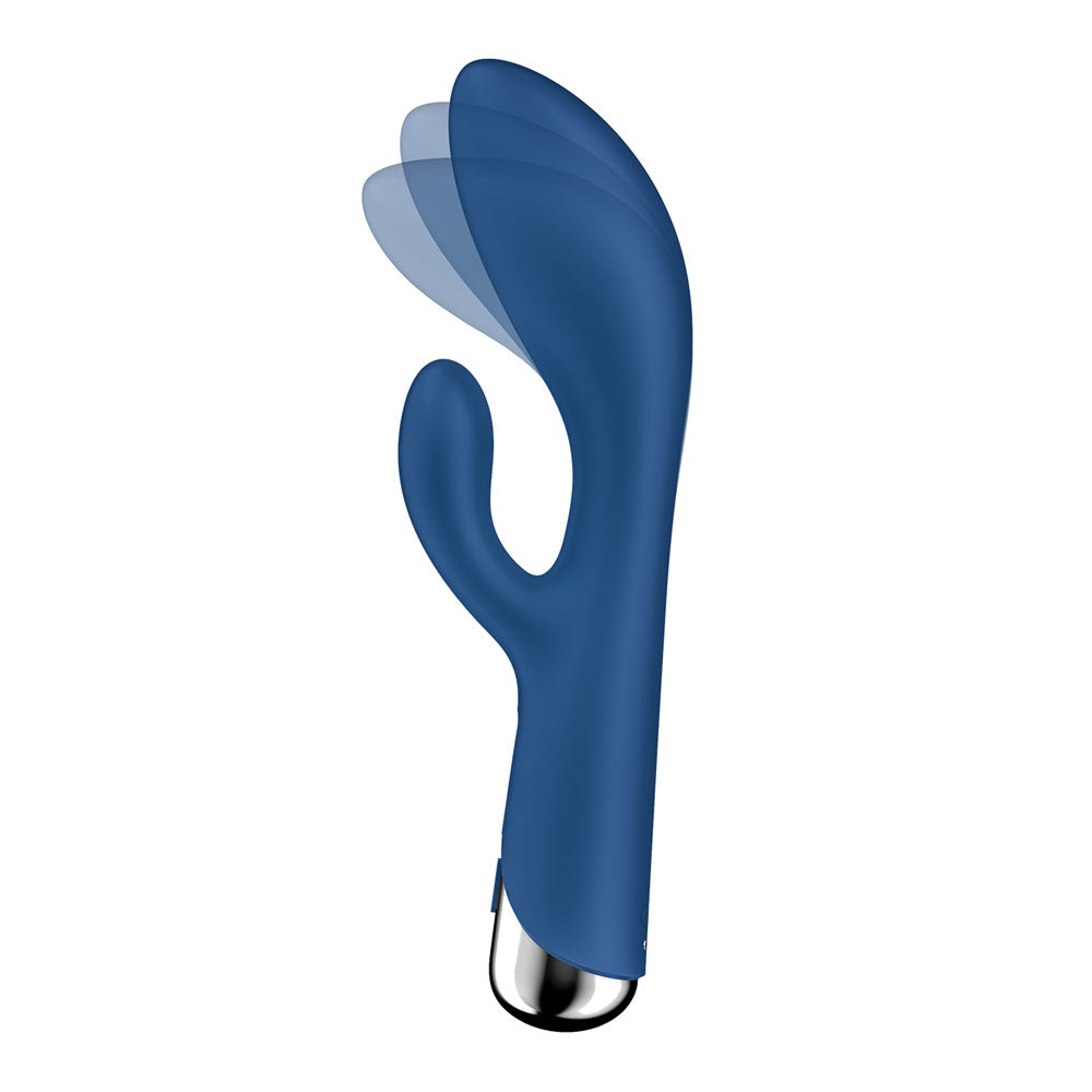 Satisfyer Spinning Rabbit 1 - Blue - Blue 20 cm USB Rechargeable Rotating Rabbit Vibrator - Hush Store Sydney 