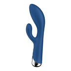 Satisfyer Spinning Rabbit 1 - Blue - Blue 20 cm USB Rechargeable Rotating Rabbit Vibrator - Hush Store Sydney 