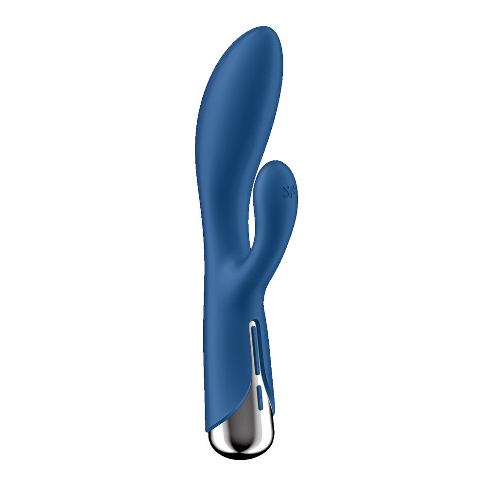 Satisfyer Spinning Rabbit 1 - Blue - Blue 20 cm USB Rechargeable Rotating Rabbit Vibrator - Hush Store Sydney 