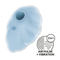 Satisfyer Cloud Dancer - Blue - Blue USB Rechargeable Vibrating Air Pulse Stimulator - Hush Store Sydney 