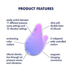 Satisfyer Mermaid Vibes - Violet/Pink - Violet/Pink USB Rechargeable Air Pulse Stimulator