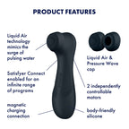 Satisfyer Pro 2 Generation 3 with App Control - Dark Grey - Dark Grey Touch-Free USB-Rechargeable Clitoral Stimulator - Hush Store Sydney 