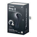 Satisfyer Pro 2 Generation 3 with App Control - Dark Grey - Dark Grey Touch-Free USB-Rechargeable Clitoral Stimulator - Hush Store Sydney 