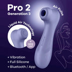 Satisfyer Pro 2 Generation 3 with App Control - Lilac - Lilac Touch-Free USB-Rechargeable Clitoral Stimulator - Hush Store Sydney 
