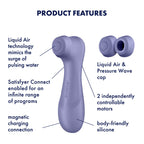 Satisfyer Pro 2 Generation 3 with App Control - Lilac - Lilac Touch-Free USB-Rechargeable Clitoral Stimulator - Hush Store Sydney 