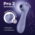 Satisfyer Pro 2 Generation 3 - Lilac - Lilac Touch-Free USB-Rechargeable Clitoral Stimulator - Hush Store Sydney 