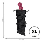 Satisfyer Treasure Bag XLarge - Black - Black XL Toy Storage Bag - Hush Store Sydney 