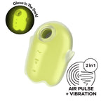 Satisfyer Glowing Ghost - Yellow - Glow in Dark Yellow USB Rechargeable Air Pulse Stimulator