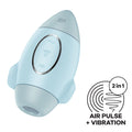 Satisfyer Mission Control Blue USB Rechargeable Vibrating Air Pulse Stimulator - Hush Store Sydney 