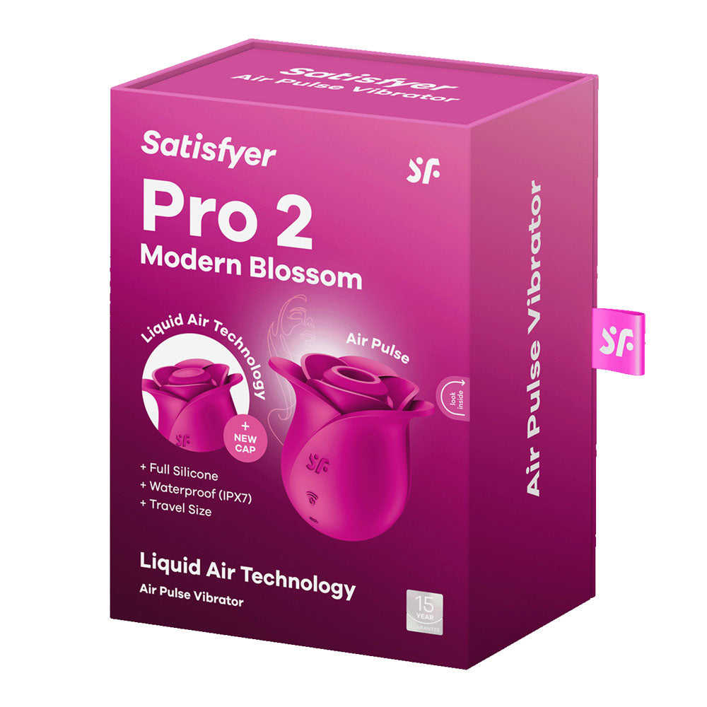 Satisfyer Pro 2 Modern Blossom - Modern Pink USB Rechargeable Air Pulse Rose Stimulator - Hush Store Sydney 