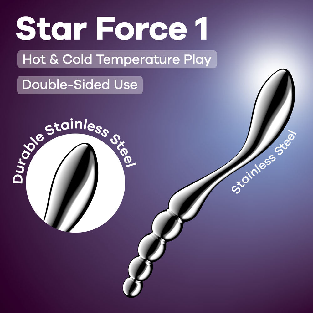 Satisfyer Star Force 1 - Chrome Steel 21 cm Dildo - Hush Store Sydney 
