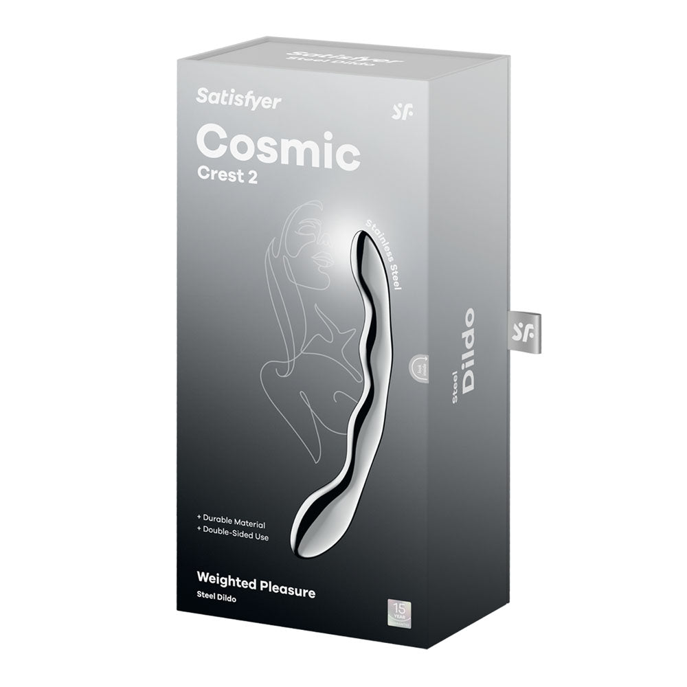 Satisfyer Cosmic Crest 2 - Chrome Steel 20.5 cm Dildo