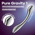 Satisfyer Pure Gravity 1 - Chrome Steel 22 cm Dildo - Hush Store Sydney 