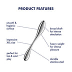 Satisfyer Star Force 3 - Chrome Steel 27 cm Dildo