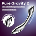 Satisfyer Pure Gravity 2 - Chrome Steel 21 cm Dildo - Hush Store Sydney 