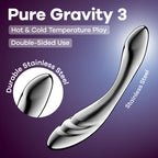 Satisfyer Pure Gravity 3 - Chrome Steel 21 cm Dildo