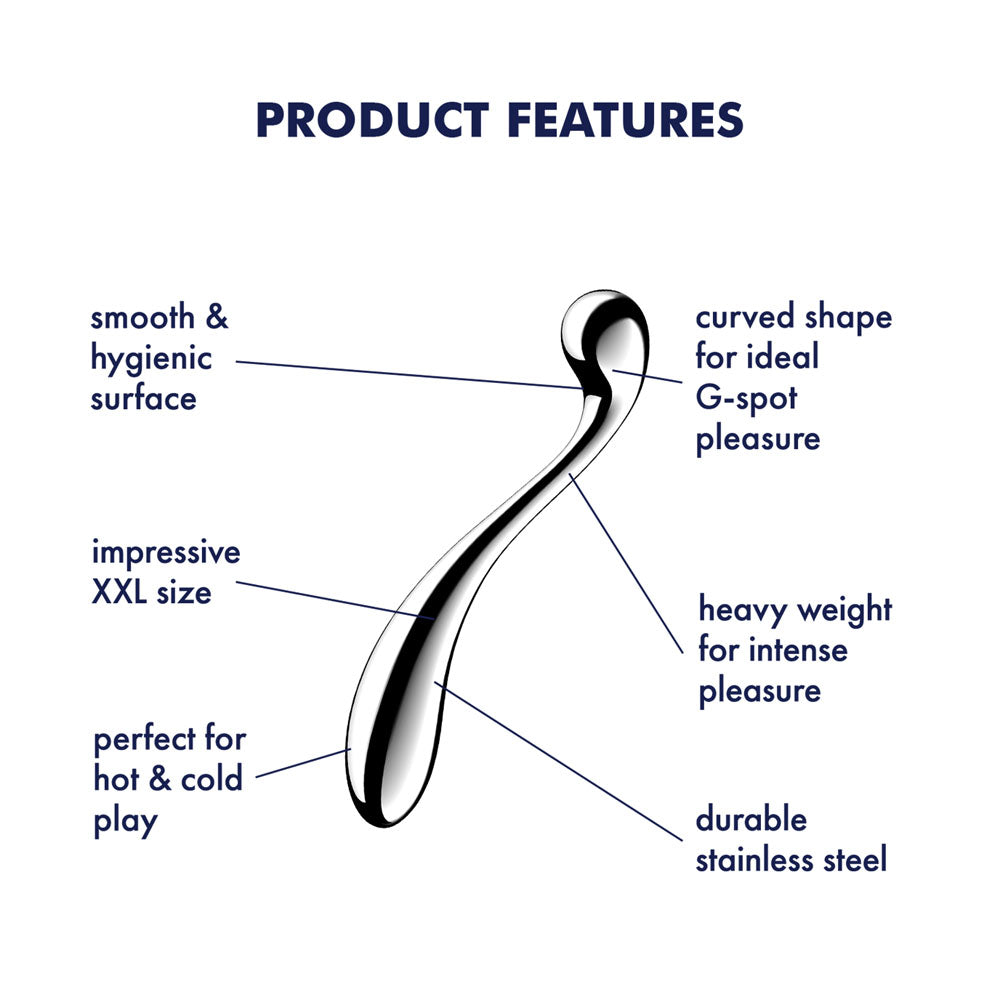 Satisfyer Star Force 4 - Chrome Steel 26 cm Dildo - Hush Store Sydney 