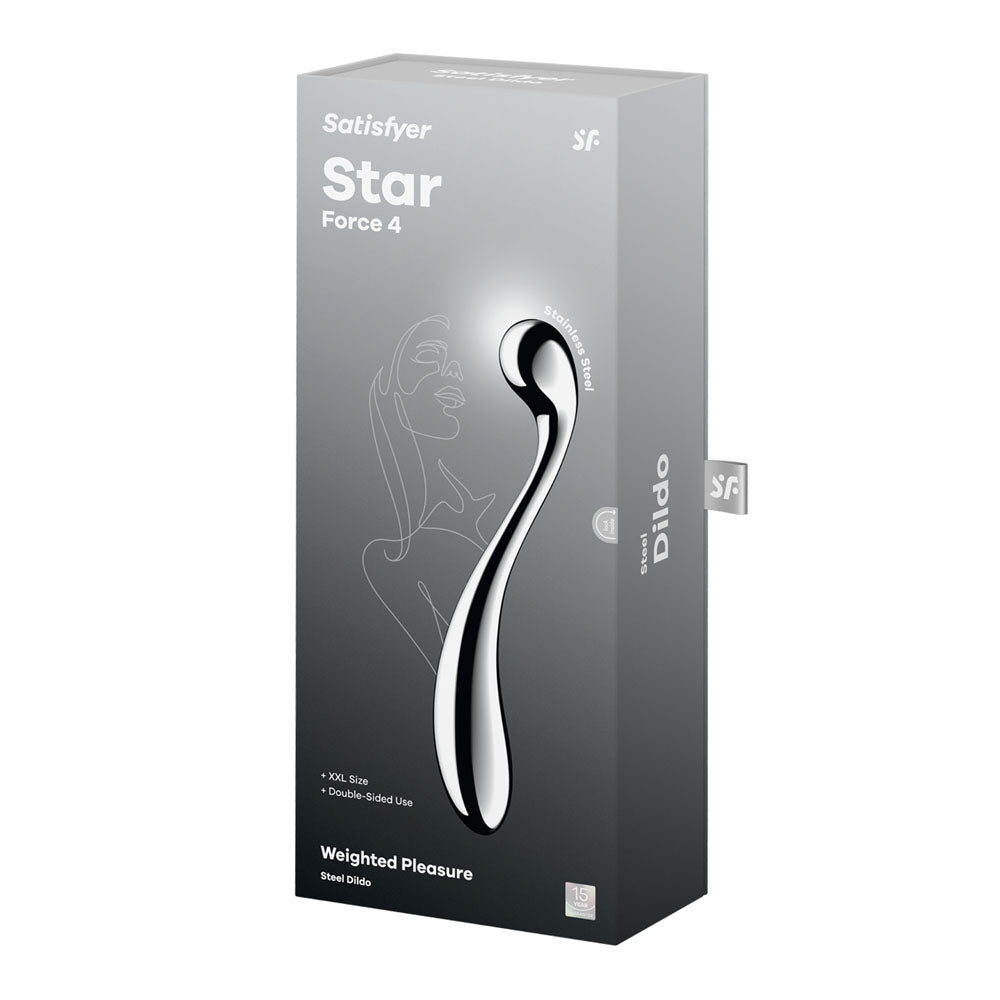 Satisfyer Star Force 4 - Chrome Steel 26 cm Dildo - Hush Store Sydney 