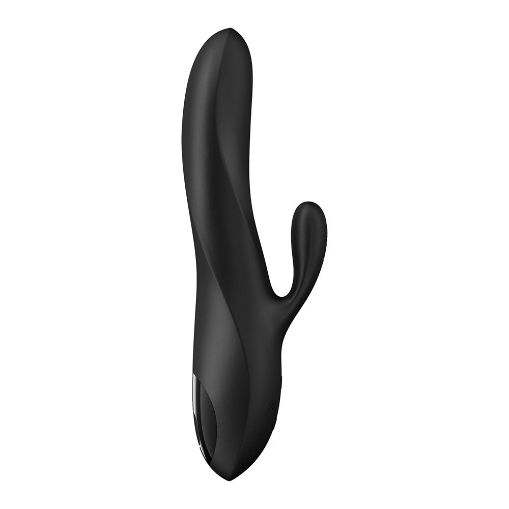 Satisfyer Heat Flex 3 - Black 23 cm USB-C Rechargeable Warming and Rotating Rabbit Vibrator