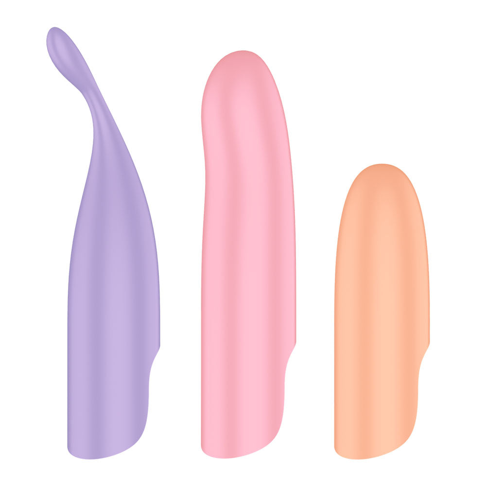 Satisfyer Playful Four - USB Rechargeable Vibrator with 4 Interchangeable