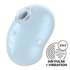 Satisfyer Cutie Ghost - Blue - Blue USB Rechargeable Air Pulse Stimulator