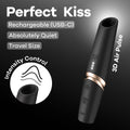 Satisfyer Perfect Kiss - Black USB Rechargeable Air Pulse Stimulator - Hush Store Sydney 
