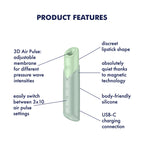 Satisfyer Naughty Kiss - Mint Green USB Rechargeable Air Pulse Stimulator