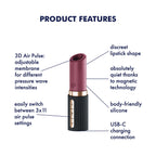 Satisfyer Pro 2 Kiss - Red/Black USB Rechargeable Air Pulse Stimulator - Hush Store Sydney 