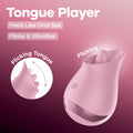 Satisfyer Tongue Player - Pink USB Rechargeable Flicking Stimulator - Hush Store Sydney 